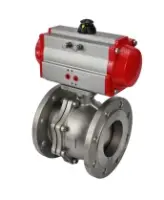 Кран шаровой DN.ru BV3232P(2pc)-FP-F-ISO-H Ду125 Ру16, 24х24, фланцевый, полнопроходной, нержавеющая сталь SS316, уплотнение - PTFE, с пневмоприводом PA-SA-160 с возвратными пружинами