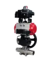 Кран шаровой DN.ru BV3232P(3pc)-FP-W-ISO-H LONG Ду65 Ру25 полнопроход., корпус - нерж.сталь 316, уплотнение - PTFE, под приварку, с пн.приводом PA-DA-083, пн.распределителем 4M310-08 AC220V, ручным дублером MON2-450-T28-ISO и БКВ APL-410N EX