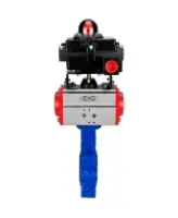 Затвор дисковый поворотный DN.ru WBV1631N-2W-Fb-H Ду150 Ру16 LUG корпус - чугун QT450, диск - нержавеющая сталь 304, уплотнение - NBR, с пневмоприводом DN.ru PA-SA-160 и БКВ APL-410N EX
