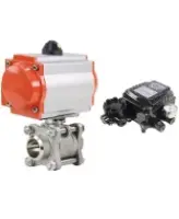 Кран шаровой DN.ru BV3232P(3pc)-FP-W-ISO-H Ду80 Ру25 полнопроходной двухходовой, корпус - нержавеющая сталь SS316, под приварку, уплотнение - PTFE, с пневмоприводом PA-SA-130 и электропневматическим поворотным позиционером YT-1000RSN без обратной связи