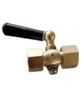 Кран запорный для манометра DN.ru BVPG0000P-3WT-T-H ВР/ВР G1/2″-G1/2″ Ду15 Ру25 трехходовой, резьбовой, корпус - латунь HPb57-3, шар - латунь HPb57-3, уплотнение - PTFE, с рукояткой