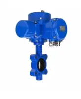 Затвор дисковый поворотный DN.ru WBV1616E-2W-Fb-H Ду100 Ру16 LUG межфланцевый, корпус - чугун QT450, диск - чугун QT450, уплотнение - EPDM, с электроприводом QT-N-010M-O2-220VAC-У1 с моментной муфтой и штурвалом