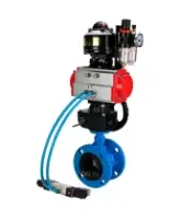 Затвор дисковый поворотный DN.ru WBV1313E-2W-F-H Ду100 Ру16, корпус - чугун GGG40, диск - чугун GGG40, EPDM, с пневмоприводом PA-DA-105, пневмораспределителем 4M320-08 AC220V, ручным дублером MON1-250-T26-ISO, БКВ APL-510N EX и БПВ AFC2000