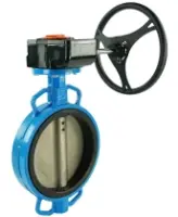 Затвор дисковый поворотный DN.ru WCB-316L-EPDM Ду150 Ру16 межфланцевый, корпус - углеродистая сталь WCB, диск - нержавеющая сталь 316L, уплотнение - EPDM, с редуктором Pro-Gear X-21-W-200
