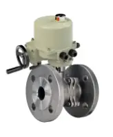 Кран шаровой DN.ru BV3232P(2pc)-FP-F-ISO-H WDVF Ду80 Ру16 полнопроходной, фланцевый, корпус - нержавеющая сталь 316, уплотнение - PTFE, с электроприводом ГЗ-ОФ-150/22М 220В