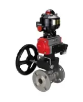 Кран шаровой DN.ru BV3232P(3pc)-FP-F-ISO-H Ду80 Ру40 фланцевый, корпус - нержавеющая сталь 316, полнопроходной, уплотнение - PTFE, с пневмоприводом PA-DA-083, пневмораспределителем 4M310-08 AC220V, БКВ APL-510N Ex, ручным дублером MON2-450-T28-ISO
