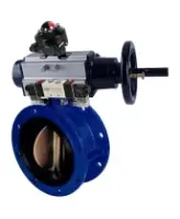 Затвор дисковый поворотный DN.ru WBV1331E-2W-F-H Ду50 Ру16, фланцевый, корпус - чугун GGG40, диск - нержавеющая сталь 304, уплотнение - EPDM, с пневмоприводом PA-DA-105-1, с пневмораспределителем 4V320-08 AC220V, БКВ APL-210N