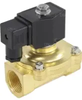 Клапан электромагнитный DN.ru VS200-ET-NC-24VDC 1″ Ду25 Ру7, соленоидный двухходовой, корпус - латунь, уплотнение - EPDM, резьбовой, нормально-закрытый, прямого действия, катушка - 24В