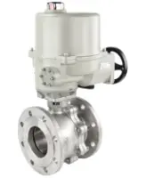 Кран шаровой DN.ru BV3232P(2pc)-FP-F-ISO-H Ду80 Ру16 полнопроходной двухходовой, нержавеющая сталь 316, фланцевый, уплотнение - PTFE, с электроприводом ГЗ-ОФ-110/11М 220В