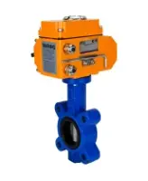 Затвор дисковый поворотный DN.ru WBV1631N-2W-Fb-H Ду80 Ру16 LUG корпус - чугун QT450, диск - нержавеющая сталь 304, уплотнение - NBR, межфланцевый, с электроприводом DN.ru QT-N-005EM-O1-220VAC-У1 220В