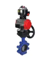 Затвор дисковый поворотный DN.ru WBV1631N-2W-Fb-H Ду150 Ру16 LUG корпус - чугун QT450, диск - нержавеющая сталь 304, уплотнение - NBR, с пневмоприводом PA-DA-105, пневмораспределителем 4M310-08 AC220V, БКВ APL-510N EX и дублером MON3-700-T38-ISO