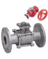 Кран шаровой DN.ru BV3232P(3pc)-FP-F-ISO-H Ду100 Ру25 фланцевый с ISO-фланцем, корпус - нержавеющая сталь 316, полнопроходной, уплотнение - PTFE, с редуктором DN.ru HGBF RQN3-680Z с визуальным указателем положения и датчиком обратной связи