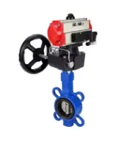 Затвор дисковый поворотный DN.ru WBV1132N-2W-Fb-H Ду125 Ру16, корпус - чугун GG25, диск - нержавеющая сталь 316L, уплотнение - NBR, с пневмоприводом PA-DA-105, пневмораспределителем 4M320-10 AC220V и ручным дублером MON3-700-T38-ISO