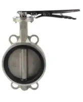Затвор дисковый поворотный DN.ru WBV3232E-2W-Fb-H Ду150 Ру16 межфланцевый, корпус - нержавеющая сталь 316L, диск - нержавеющая сталь 316L, уплотнение - EPDM, с рукояткой, квадрат 14х14, F07