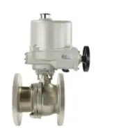 Кран шаровой DN.ru BV3232P(2pc)-FP-F-ISO-H Ду80 Ру16 полнопроходной двухходовой, нержавеющая сталь 316, фланцевый, уплотнение - PTFE, с электроприводом ГЗ-ОФВ-110/11М 24В