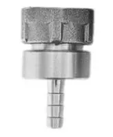 Переходник шланговый DN.ru PCH-10-1 3/4″ Дн10 Ру10, выводов -1, с накидной гайкой и хомутом, внутренняя резьба/штуцер (елочка), корпус - латунь HPb57-3, уплотнение - EPDM