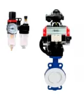 Затвор дисковый поворотный DN.ru WBV3434Pf-2W-Fb-R Ду250 Ру16 корпус - углеродистая сталь WCB, диск - углеродистая сталь WCB, футерованный PTFE, уплотнение - PTFE, с PA-DA-130, 4V320-10 AC220V, APL-210N, MON3-700-T38-ISO и AFC2000
