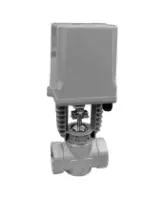 Клапан регулирующий двухходовой DN.ru 25нж945нж VRg1-31M-LED-T 1 1/2″ Ду40 Ру25 Kvs20, резьбовой, корпус - нержавеющая сталь AISI 304, уплотнение - металл, Tmax до 150°С, с электроприводом DAV-110-1500/170-22-220В-IP54