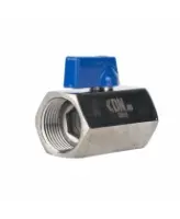 Кран шаровой DN.ru 1″ Ду25 Ру63 корпус - пищевая нержавеющая сталь AISI 304 (аналог 08Х18Н10), неполнопроходной, внутренняя/внутренняя резьба, уплотнение - PTFE, с рукояткой (BV3131P-SP-T-H)