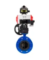 Затвор дисковый поворотный DN.ru WBV1331E-2W-F-H Ду200 Ру16 фланцевый, корпус - чугун GGG40, диск - нержавеющая сталь 304, EPDM, с пневмоприводом PA-DA-140, пневмораспределителем 4M310-08 AC220V, БКВ APL-510N EX и ручным дублером MON4-1200-T54-ISO