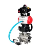Кран шаровой DN.ru BV3232P(3pc)-FP-SW-ISO-H Ду80 Ру63 полнопроходной, корпус - нержавеющая сталь SS316, под приварку, с пневмоприводом PA-DA-105, пневмораспределителем 4V320-08 AC220V, БКВ APL-410N EX, ручным дублером MON2-450-T28-ISO