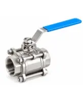 Кран шаровой DN.ru 3/4″ Ду20 Ру63 ZGY корпус - нержавеющая сталь CF8/AiSI 304, полнопроходной, резьбовой, уплотнение - PTFE, с рукояткой (BV3131P(3pc)-FP-T-H)
