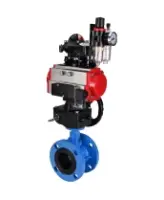 Затвор дисковый поворотный DN.ru WBV1313E-2W-F-H Ду100 Ру16 фланцевый, корпус - чугун GGG40, диск - чугун GGG40, EPDM, с пневмоприводом PA-DA-105, пневмораспределителем 4M310-08 AC220V, БКВ APL-210N, ручным дублером MON1-250-T26-ISO и БПВ AFC2000