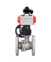 Кран шаровой DN.ru BV3232P(2pc)-FP-F-ISO-H WDVF Ду80 Ру16 полнопроходной, фланцевый, корпус - нержавеющая сталь 316, уплотнение - PTFE, с пневмоприводом PA-DA-105, БКВ APL-210N и ручным дублером MON2-450-T28-ISO