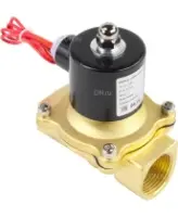 Клапан электромагнитный DN.ru VS100-ET-NC-220VAC 1″ Ду25 Ру10, соленоидный двухходовой, корпус - латунь, уплотнение - EPDM, резьбовой, нормально-закрытый, прямого действия, катушка - 220В