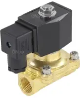 Клапан электромагнитный DN.ru VS200-ET-NC-24VDC 1/2″ Ду15 Ру7, соленоидный двухходовой, корпус - латунь, уплотнение - EPDM, резьбовой, нормально-закрытый, прямого действия, катушка - 24В