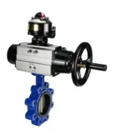 Затвор дисковый поворотный DN.ru WBV1631N-2W-Fb-H Ду150 Ру16 LUG корпус - чугун QT450, диск - нержавеющая сталь 304, уплотнение - NBR, с пневмоприводом PA-DA-105-1 и БКВ APL-510N EX