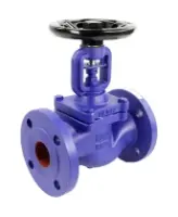Клапан запорный сильфонный DN.ru VSO1121M-F-S Ду50 Ру16, фланцевый, корпус - чугун GG25, уплотнение - металл, управление - штурвал
