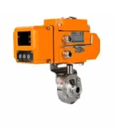 Затвор дисковый поворотный DN.ru WBV3131S-2W-C-H Ду100 Ру10 кламповый, корпус - пищевая нержавеющая сталь 304, уплотнение - Silicon, с электроприводом QT-N-005EM-A1-220VAC-У1 c датчиком обратной связи и входным управляющим сигналом 4-20мА HARK