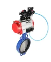 Затвор дисковый поворотный DN.ru WBV1132N-2W-Fb-H Ду250 Ру16, корпус - чугун GG25, диск - нержавеющая сталь 316L, уплотнение - NBR, с пневмоприводом DN.ru PA-DA-140, пневмораспределителем 4M310-08 AC220V, БКВ APL-210N, БПВ AFC2000