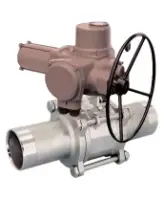 Кран шаровой DN.ru BV3232P(3pc)-FP-W-ISO-H LONG Ду65 Ру25 полнопроходной, корпус - нержавеющая сталь 316, уплотнение - PTFE, под приварку, с 1-оборотным электроприводом ГЗ-ОФ-100/30 220В