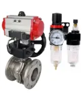 Кран шаровой DN.ru BV3232P(2pc)-FP-F-ISO-R Ду250 Ру16 полнопроходной двухходовой, нержавеющая сталь 316, фланцевый, PTFE, с пневмоприводом PA-DA-160 двойного действия, пневмораспределителем 4V320-08 AC220V, редуктором MON4-1200-T54-ISO и БПВ AFC2000