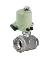 Кран шаровой DN.ru BV3232P(4pc)-SP-3WL-T-ISO-H WDVF Ду40 Ру63 стандартнопроходной, 3-ходовой L-тип, внутренняя резьба, корпус - нержавеющая сталь AISI 316, уплотнение - PTFE, с электроприводом ГЗ-ОФ-80/21К 220В