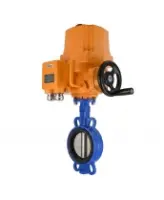 Затвор дисковый поворотный DN.ru WBV1432N-2W-Fb-H Ду100 Ру16, корпус - чугун GGG50, диск - нержавеющая сталь 316L, уплотнение - NBR, с электроприводом DN.ru QT-EX-010EM-O2-220VAC-У1