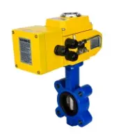 Затвор дисковый поворотный DN.ru WBV1616E-2W-Fb-H Ду100 Ру16 LUG корпус - чугун QT450, диск - чугун QT450, уплотнение - EPDM, межфланцевый, с электроприводом DN.ru QT-N-010EM-A1-220VAC-У1 c датчиком обрат.связи и входным управл. сигналом 4-20мА HARK
