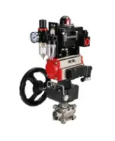 Кран шаровой DN.ru BV3232P(3pc)-FP-W-ISO-H Ду50 Ру40 полнопроходной под приварку, корпус - нержав.сталь 316, уплотнение - PTFE, с пн.приводом PA-DA-083, пн.распределителем 4M310-08 24В NAMUR, БКВ APL-410N EX, ручным дублером MON2-450-T28-ISO и БПВ AFC2000