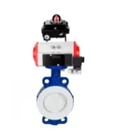 Затвор дисковый поворотный DN.ru WBV3434Pf-2W-Fb-R Ду250 Ру16 корпус - углеродистая сталь WCB, диск - углеродистая сталь WCB, футерованный PTFE, уплотнение - PTFE, с DN.ru PA-DA-130, 4M310-08 AC220V и APL-410N EX