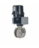 Кран шаровой DN.ru BV3232P-FP-Fb-ISO-H WDVF Ду50 Ру16 полнопроходной, межфланцевый, корпус - нержавеющая сталь 316, уплотнение - PTFE, с электроприводом DN.ru QTSA-N-005EM-O0-220VAC