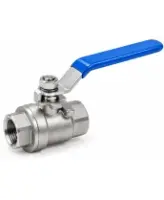 Кран шаровой DN.ru 3/8″ Ду10 Ру63 ZGY корпус - нержавеющая сталь CF8/AiSI 304, полнопроходной, резьбовой, уплотнение - PTFE, с рукояткой (BV3131P(2pc)-FP-T-H)