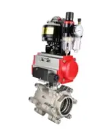 Кран шаровой DN.ru BV3232P(3pc)-FP-SW-ISO-H Ду65 Ру63 полнопроходной, корпус - нержавеющая сталь SS316, под приварку, с пневмоприводом PA-SA-130, пневмораспределителем 4M310-08 AC220V, БКВ APL-510N EX, БПВ AFC2000