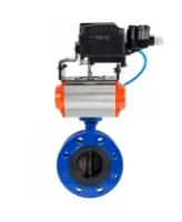 Затвор дисковый поворотный DN.ru WBV1331E-2W-F-H Ду125 Ру16 фланцевый, корпус - чугун GGG40, диск - нержавеющая сталь 304, уплотнение - EPDM, с пневмоприводом DN.ru PA-SA-160 и позиционером DN.ru YT-1000RSN без обратной связи