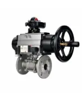 Кран шаровой DN.ru BV3131P(3pc)-FP-F-ISO-H Ду100 Ру16 полнопроходной, фланцевый, корпус - нержавеющая сталь 304, PTFE, 22х22, WDVF, с пневмоприводом PA-DA-105-1, пневмораспределителем 4M320-08 AC220V и БКВ APL-210N
