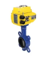 Затвор дисковый поворотный DN.ru WBV1432E-2W-Fb-H Ду125 Ру16, корпус - чугун GGG50, диск - нержавеющая сталь 316L, уплотнение - EPDM, с электроприводом DN.ru QT-N-010EM-O1-24VDC-У1 24В