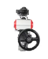 Кран шаровой DN.ru BV3232P(2pc)-FP-T-ISO-H Ду65 Ру40, полнопроходной внутренняя резьба, нержавеющая сталь SS316, уплотнение - PTFE, с пневмоприводом PA-DA-083, с пневмораспределителем 4M310-08 AC220V, БКВ APL-410N EX, ручным дублером MON2-450-T28-ISO