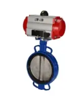 Затвор дисковый поворотный DN.ru WBV1413E-2W-Fb-H Ду200 Ру16, корпус - чугун GGG50, диск - чугун GGG40, уплотнение - EPDM, с пневмоприводом DN.ru PA-SA-160 и пневмораспределителем 4M310-08 AC220V