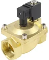 Клапан электромагнитный DN.ru VS400-NT-NC-24VDC 1 1/2″ Ду40 Ру16, соленоидный двухходовой, корпус - латунь, уплотнение - NBR, резьбовой, нормально-закрытый, пилотный, катушка - 24В